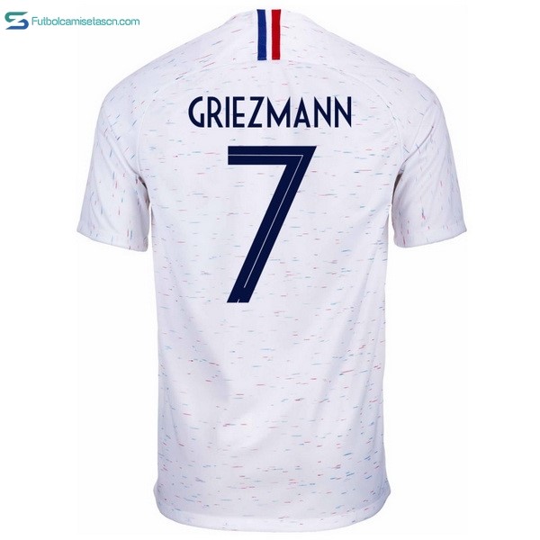 Camiseta Francia 2ª Griezmann 2018 Blanco